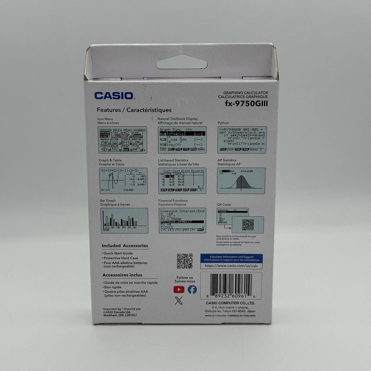 Casio FX-9750GIII Graphing Calculator Black New