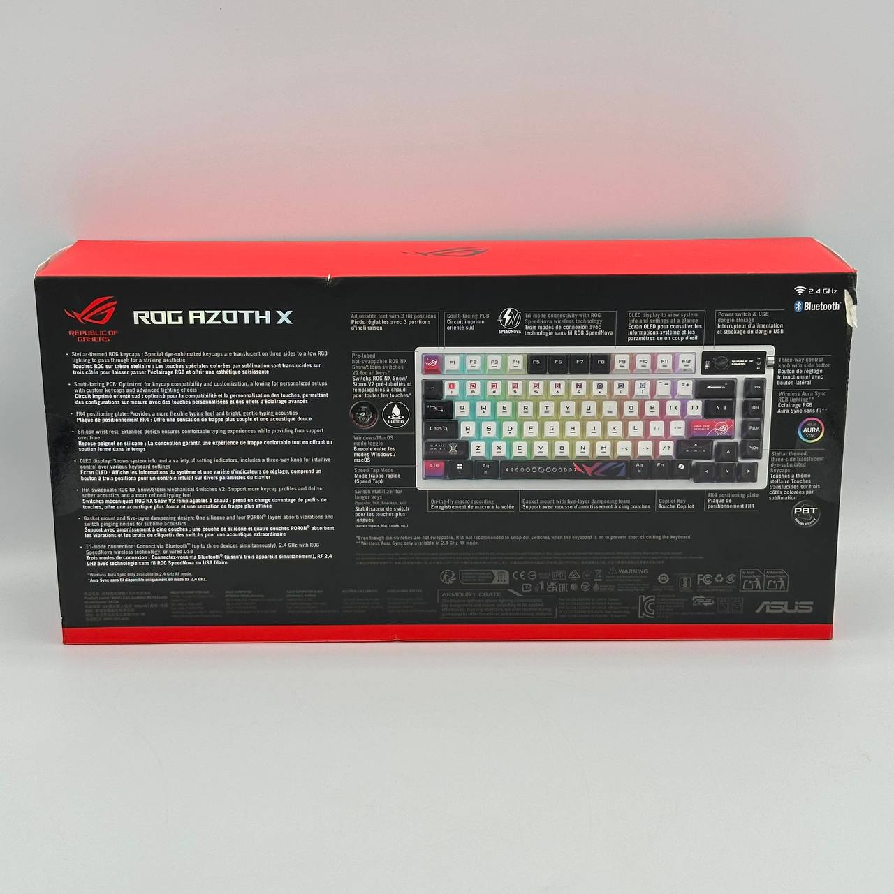 Asus ROG Azoth X Snow V2 Mechanical Switch Wireless Gaming Keyboard New