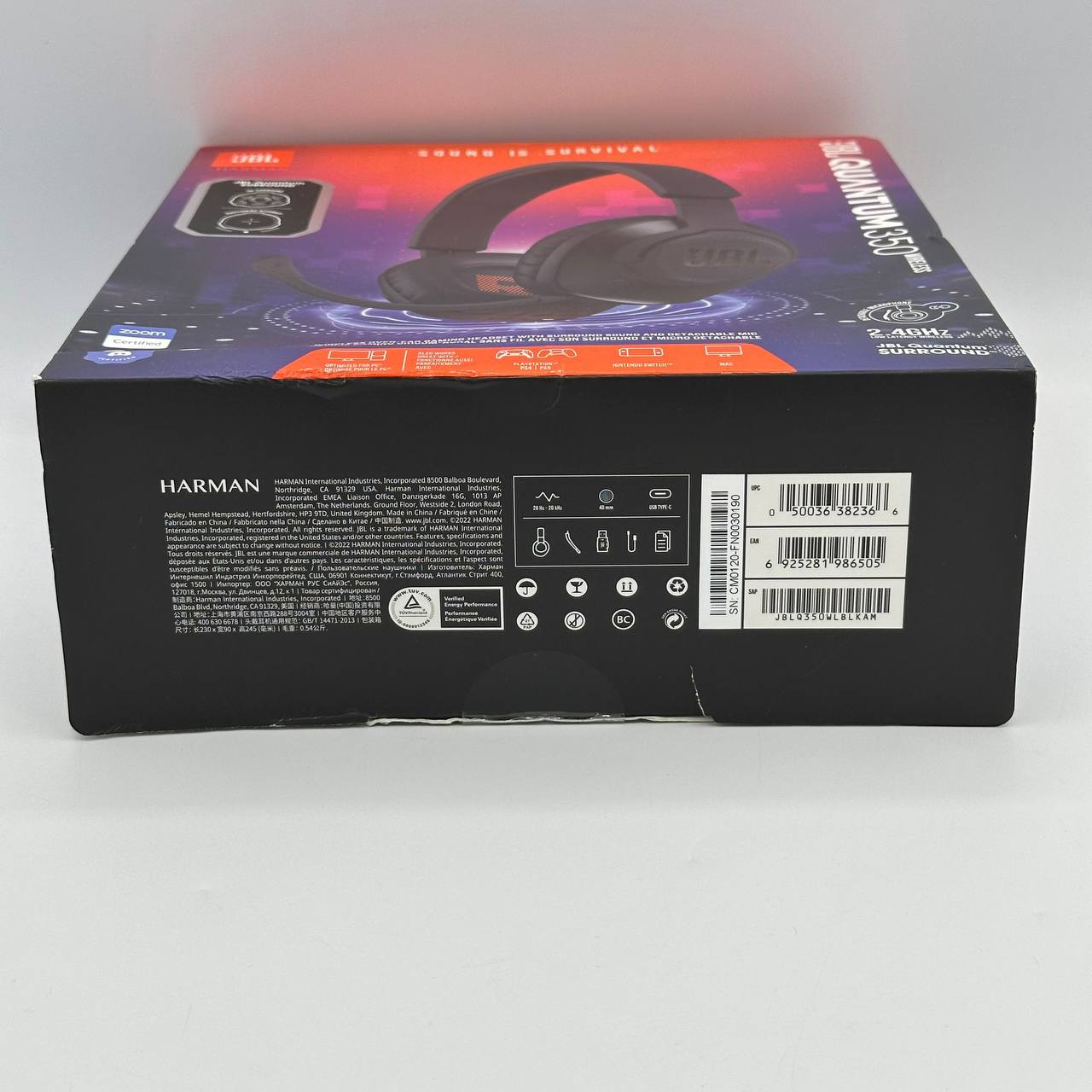 JBL Quantum 350 Wireless Gaming Headset Black New