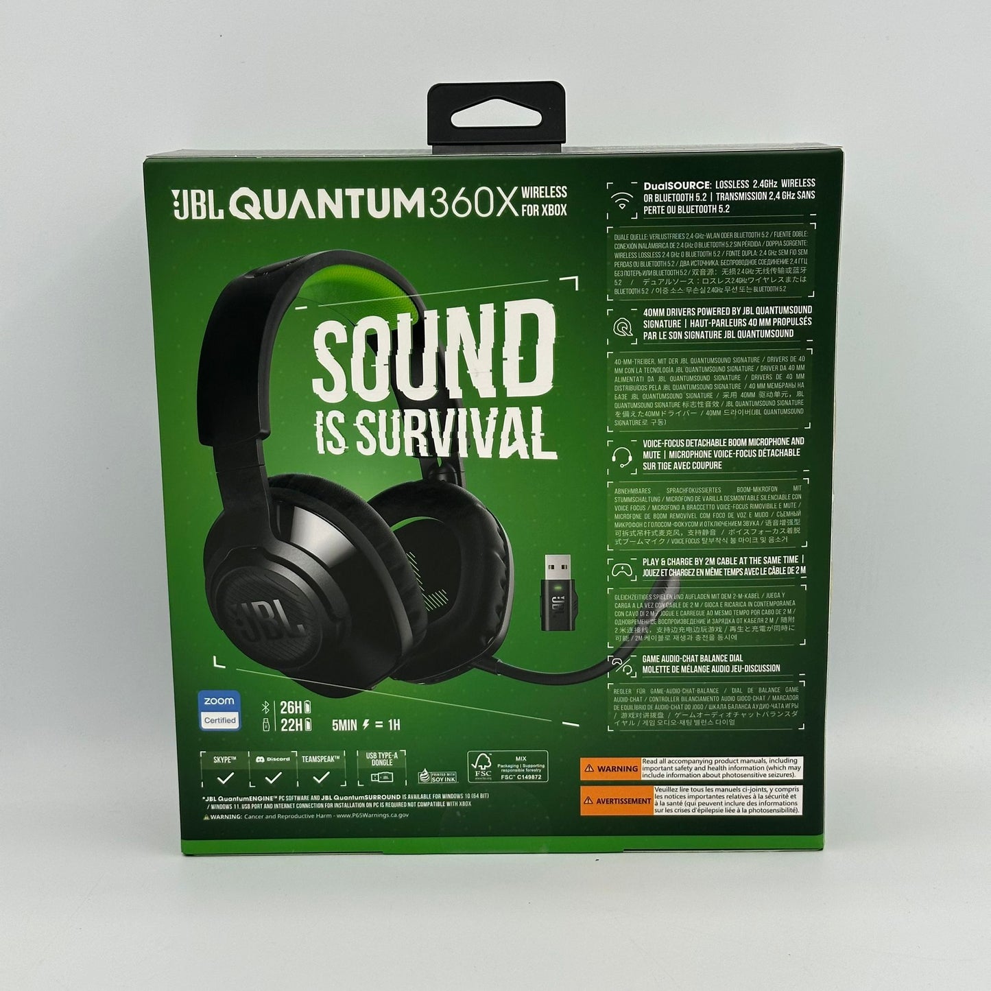 JBL Quantum 360X - Wireless Over-Ear Gaming Headset New