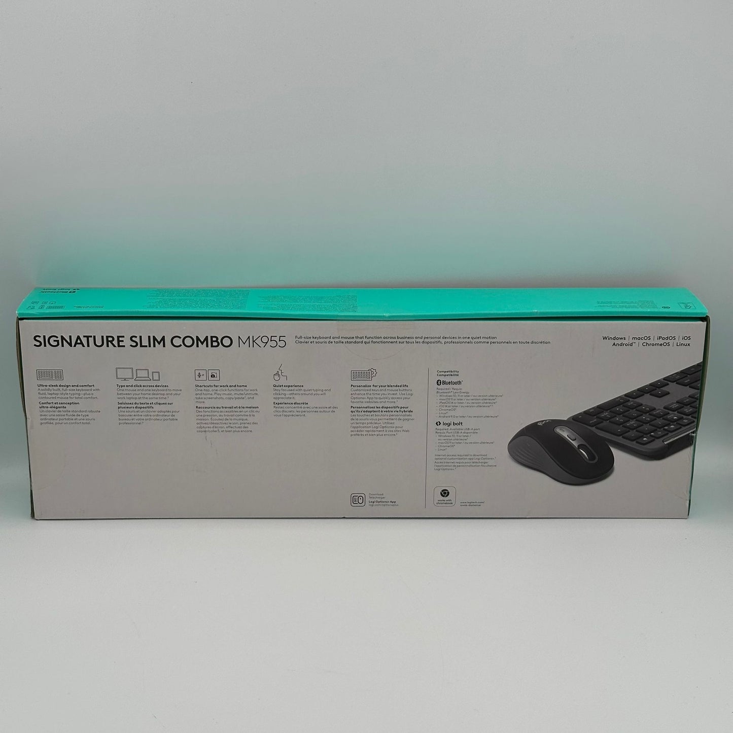 Logitech Signature Slim Combo MK955 Wireless Bluetooth Keyboard and Mouse Black New