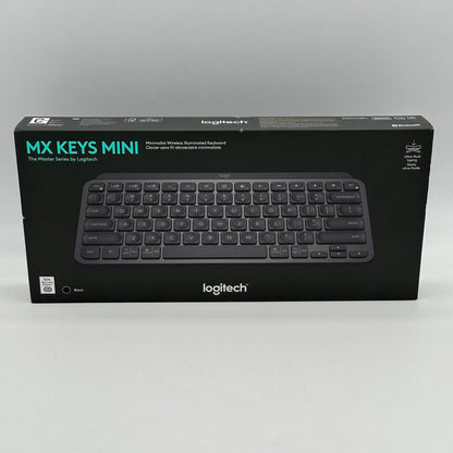 Logitech MX Keys Mini Wireless Illuminated Keyboard Black New