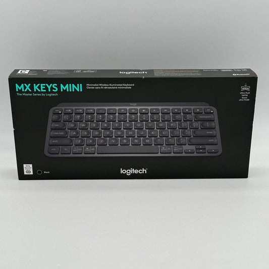 Logitech MX Keys Mini Wireless Illuminated Keyboard Black New