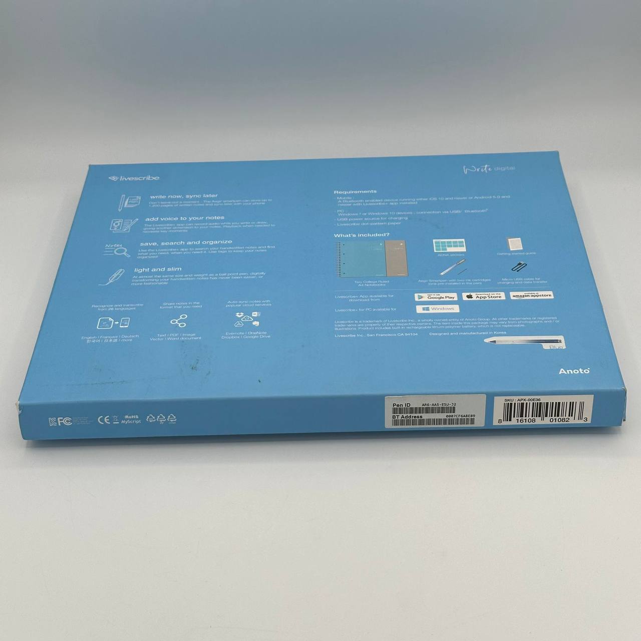 Livescribe Aegir Smartpen Blue Dolphin Edition Bundle
