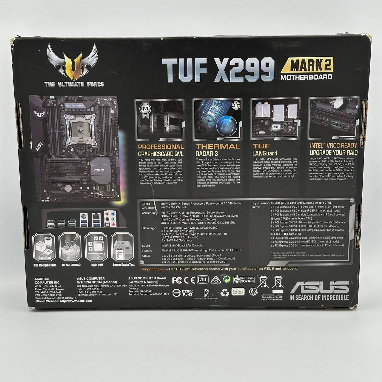 ASUS TUF X299 MARK 2 Motherboard (LGA 2066 Socket)