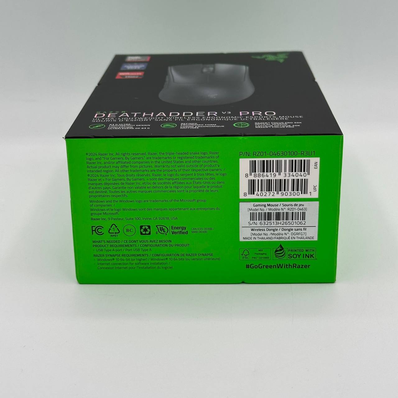 Razer DeathAdder V3 Pro Ultra-Lightweight Wireless Gaming Mouse Black New