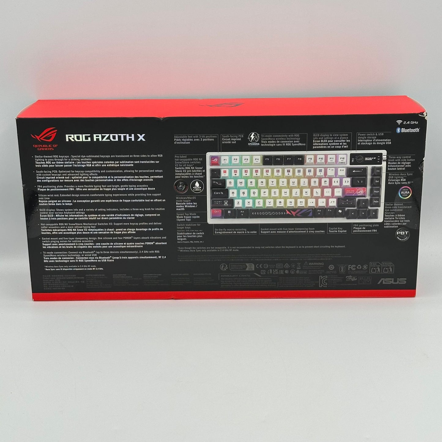 Asus ROG Azoth X Snow V2 Mechanical Switch Wireless Gaming Keyboard New