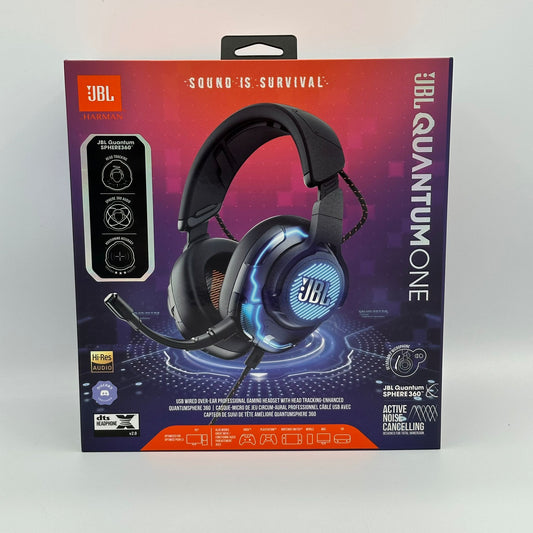 JBL Quantum One Wired Over-Ear Gaming Headset with Active Noise Cancelling Black