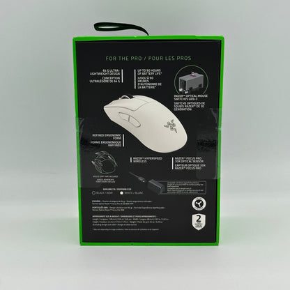 Razer DeathAdder V3 Pro Wireless Ergonomic Esports Mouse White Edition New