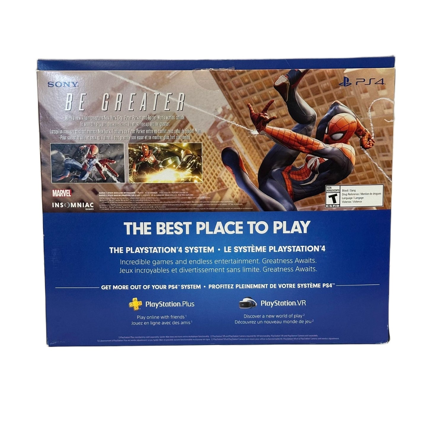 Sony PlayStation 4 PS4 Marvel Spider-Man Slim Bundle Console Gaming System 1TB