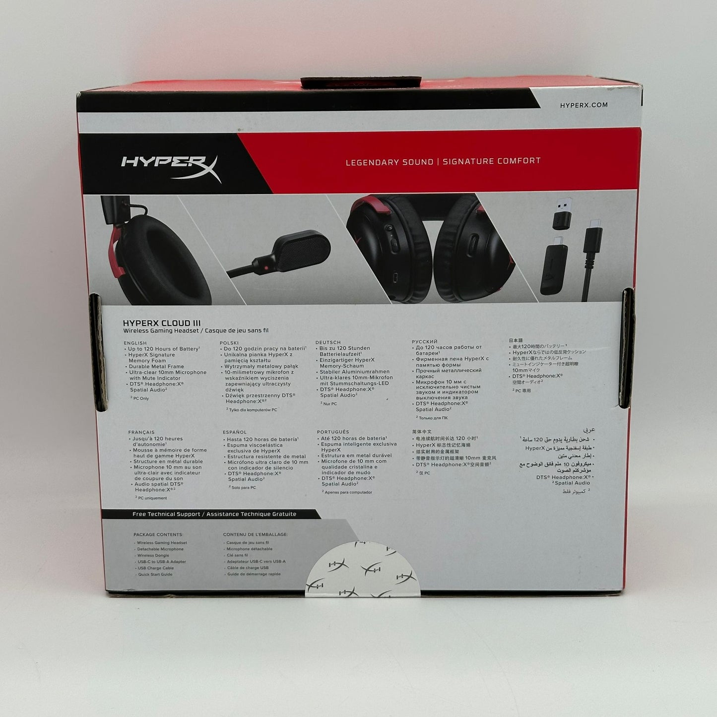 HyperX Cloud III Wireless Gaming Headset Black New