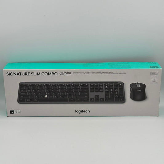 Logitech Signature Slim Combo MK955 Wireless Bluetooth Keyboard and Mouse Black New
