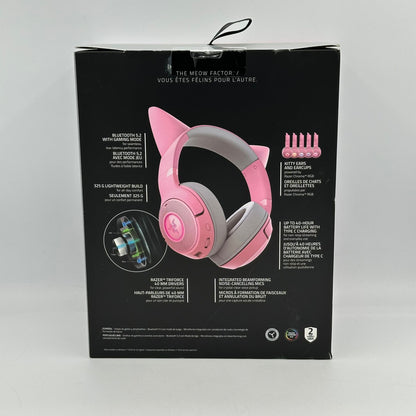 Razer Kraken Kitty V2 BT Quarts Edition Wireless Bluetooth Headphones New